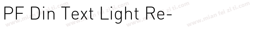 PF Din Text Light Re字体转换